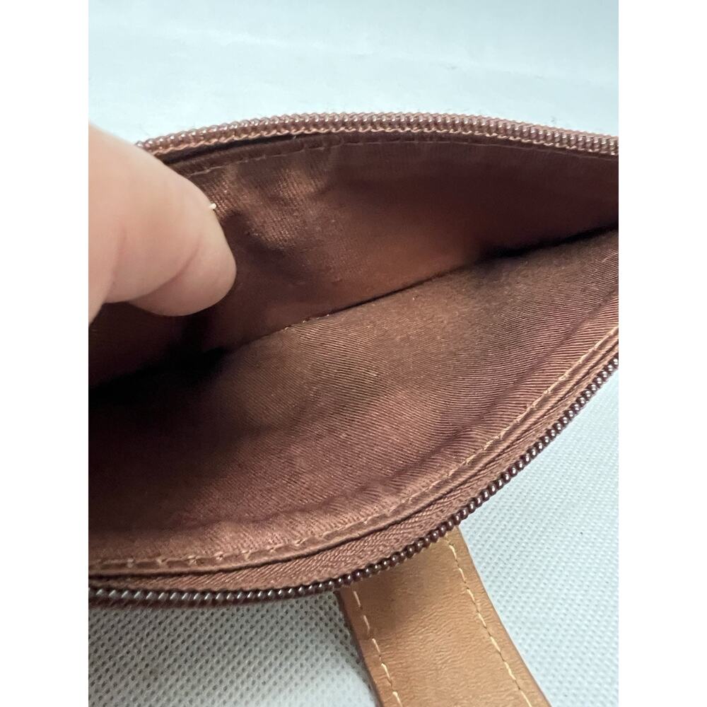 Fossil Keely Tab Clutch In Brown Multi Snap Close… - image 6